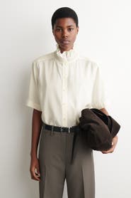 COS Ruffle-Collar Modal Blouse