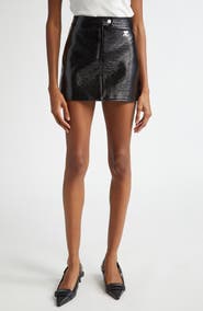 Courrèges Reedition Faux Leather Miniskirt