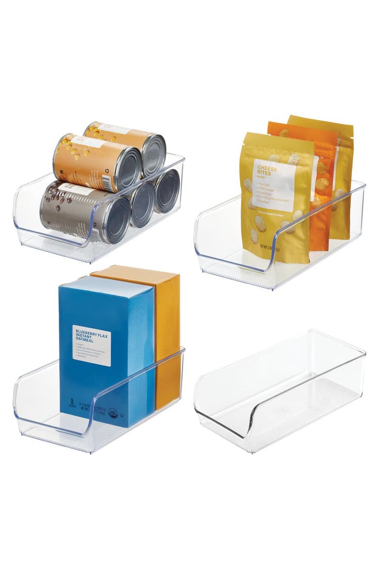 Pantry Bin for Kitchen or Cabinet Storage - Set of 4 - Clear, Main, color, Clear