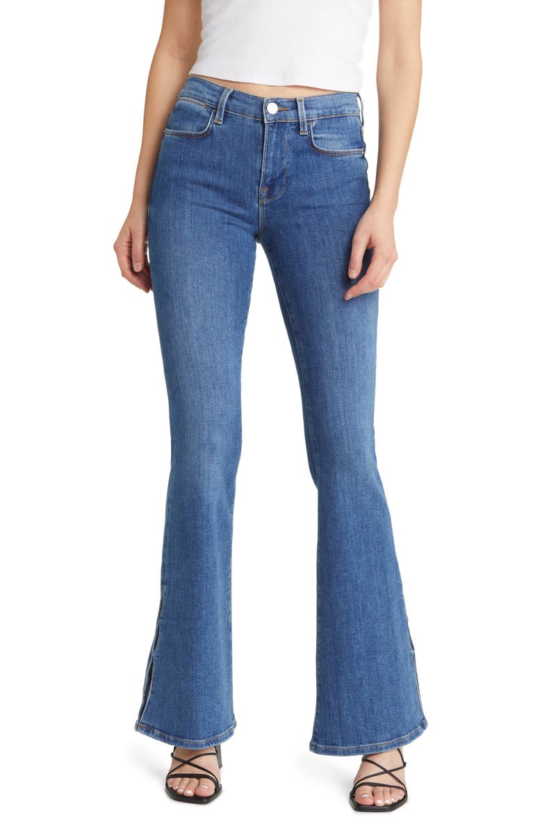 FRAME Le High Waist Mini Slit Flare Jeans, Main, color, 