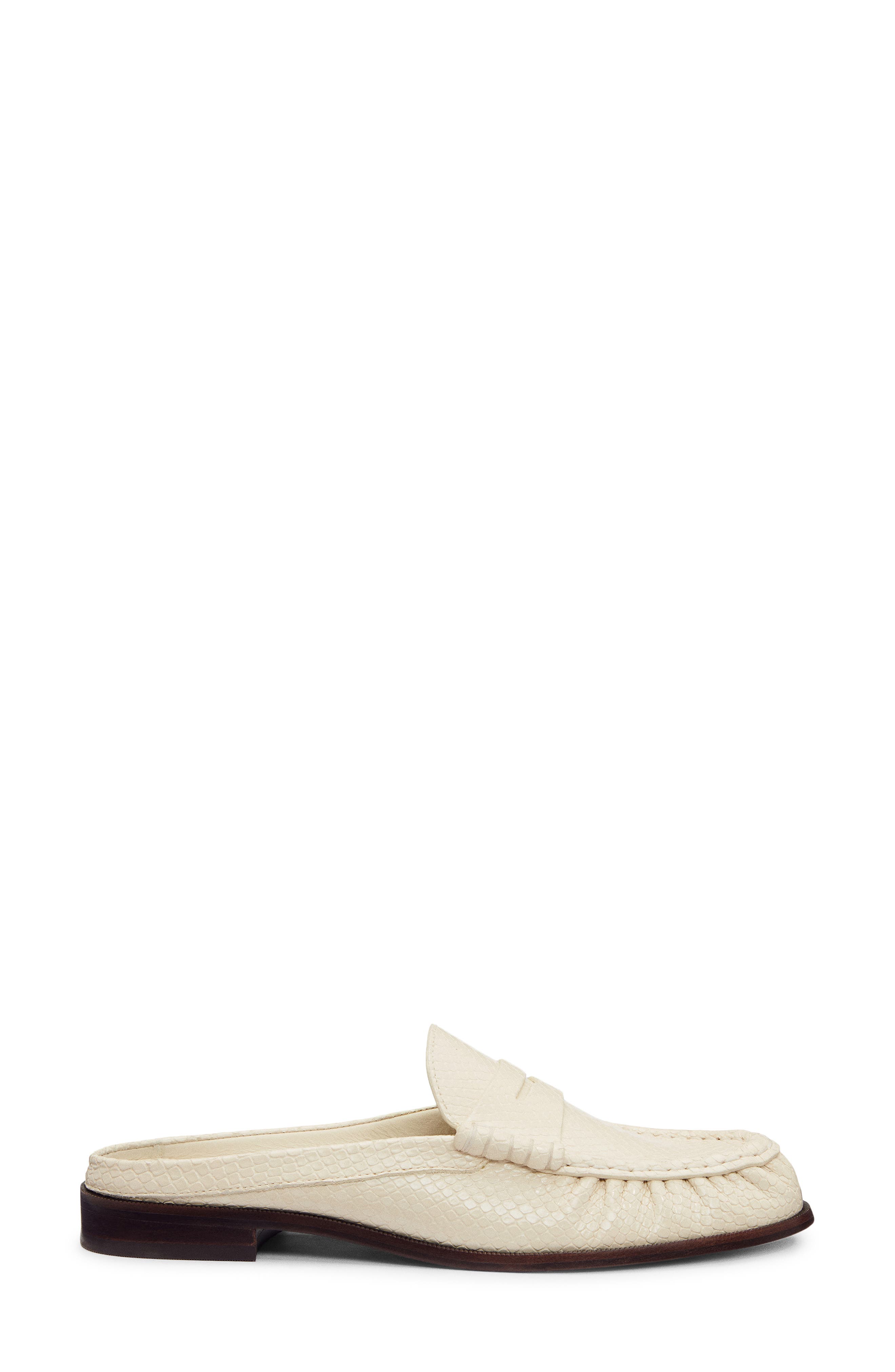 Reformation Francine Loafer Mule, Alternate, color, Almond Watersnake