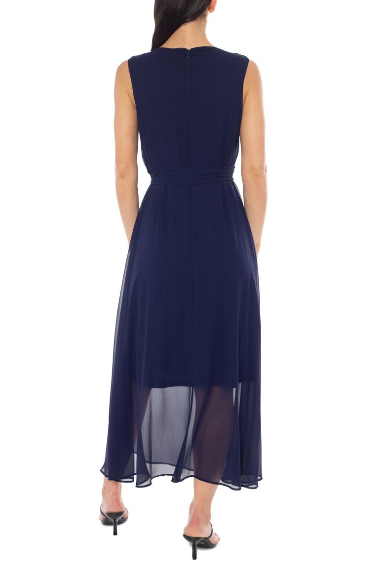 Embelished Cowl Neck Midi Dress, Alternate, color, NAVY