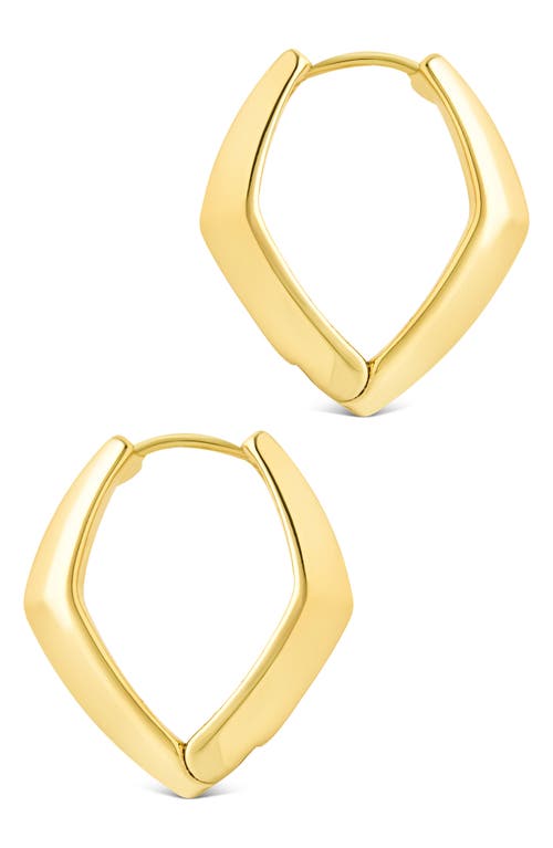 Sterling Forever Araminta Geometric Hoop Earrings In Gold
