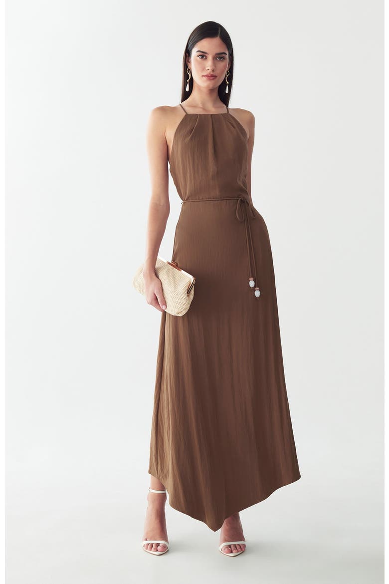 Marni Midi Dress, Alternate, color, Mocha
