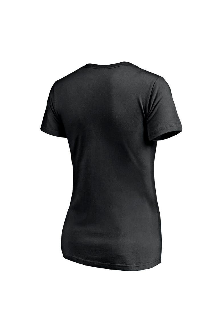 Women's Fanatics Branded Black Ottawa Senators Plus Size Mascot In Bounds V-Neck T-Shirt, Alternate, color, Black