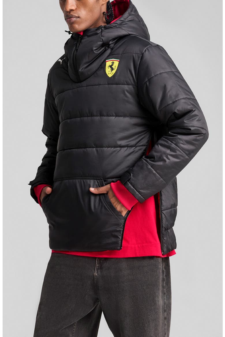 Scuderia Ferrari Team Motosport Reversible Hooded Popover Jacket, Alternate, color, DARK CHERRY