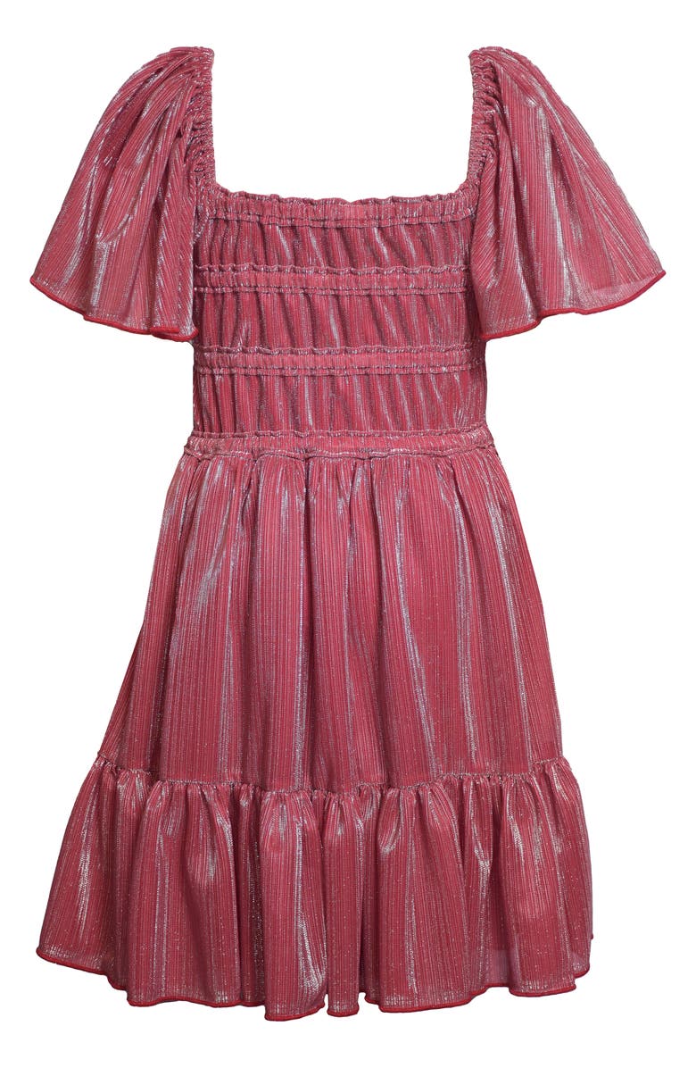 Iris & Ivy Kids' Flutter Sleeve Glitter Knit Party Dress, Alternate, color, Rose