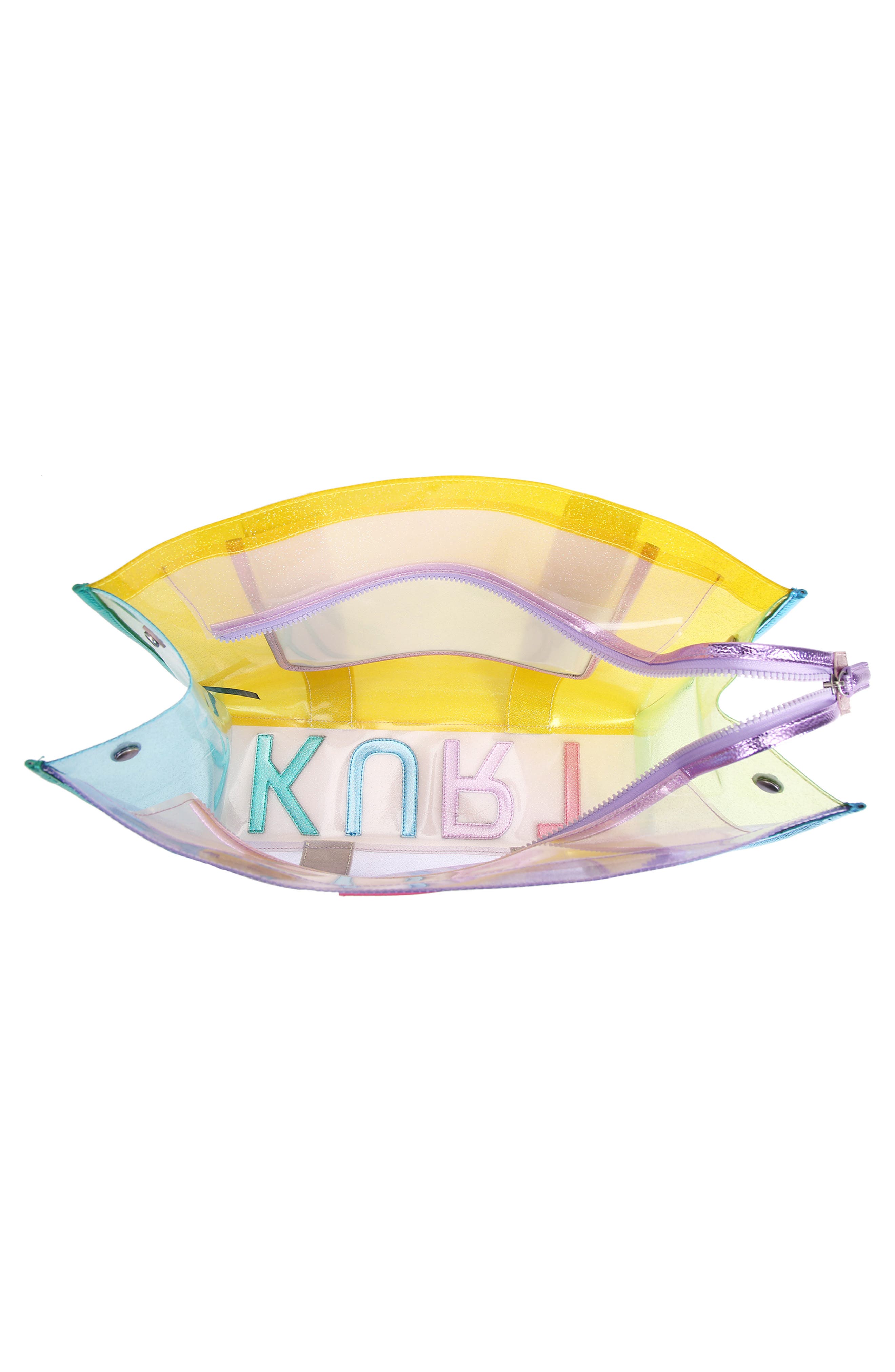 Kurt Geiger London Southbank Clear Vinyl Tote, Alternate, color, Mult/Other