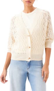 Karen Kane Puff Sleeve Cardigan Sweater