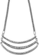 SAMUEL B. Sterling Silver Triple Bar Frontal Necklace