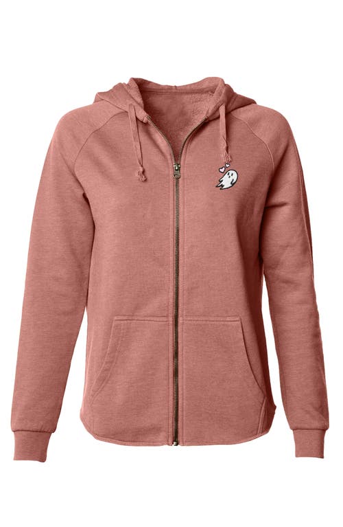 DALIX DALIX HEARTLY GHOST ZIP FLEECE HOODIE 
