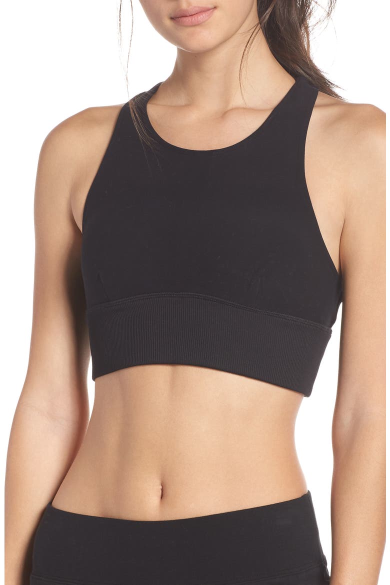 Serenity Alosoft Bra, Main, color, BLACK