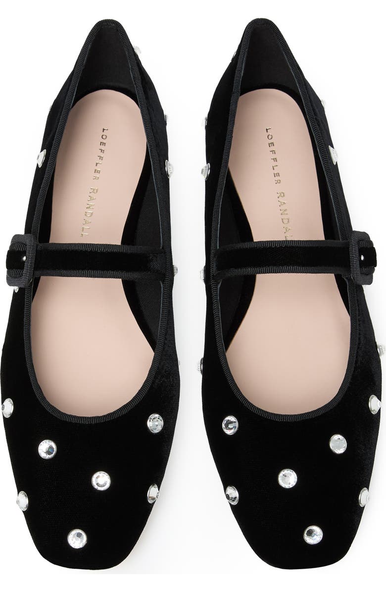Loeffler Randall <p>Ginger Mary Jane Flat (Women) </p>, Alternate, color, Black/ Crystal