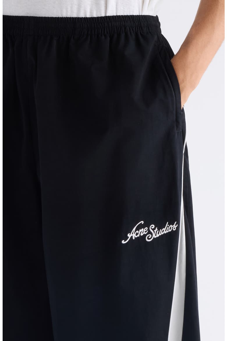 Peachy Wide Leg Track Pants, Alternate, color, BLACK