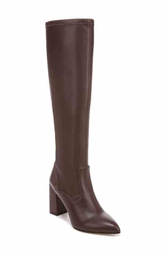 Franco Sarto Women s Bowman Wide Calf Knee High Boots Brown Size 7 PU Leather