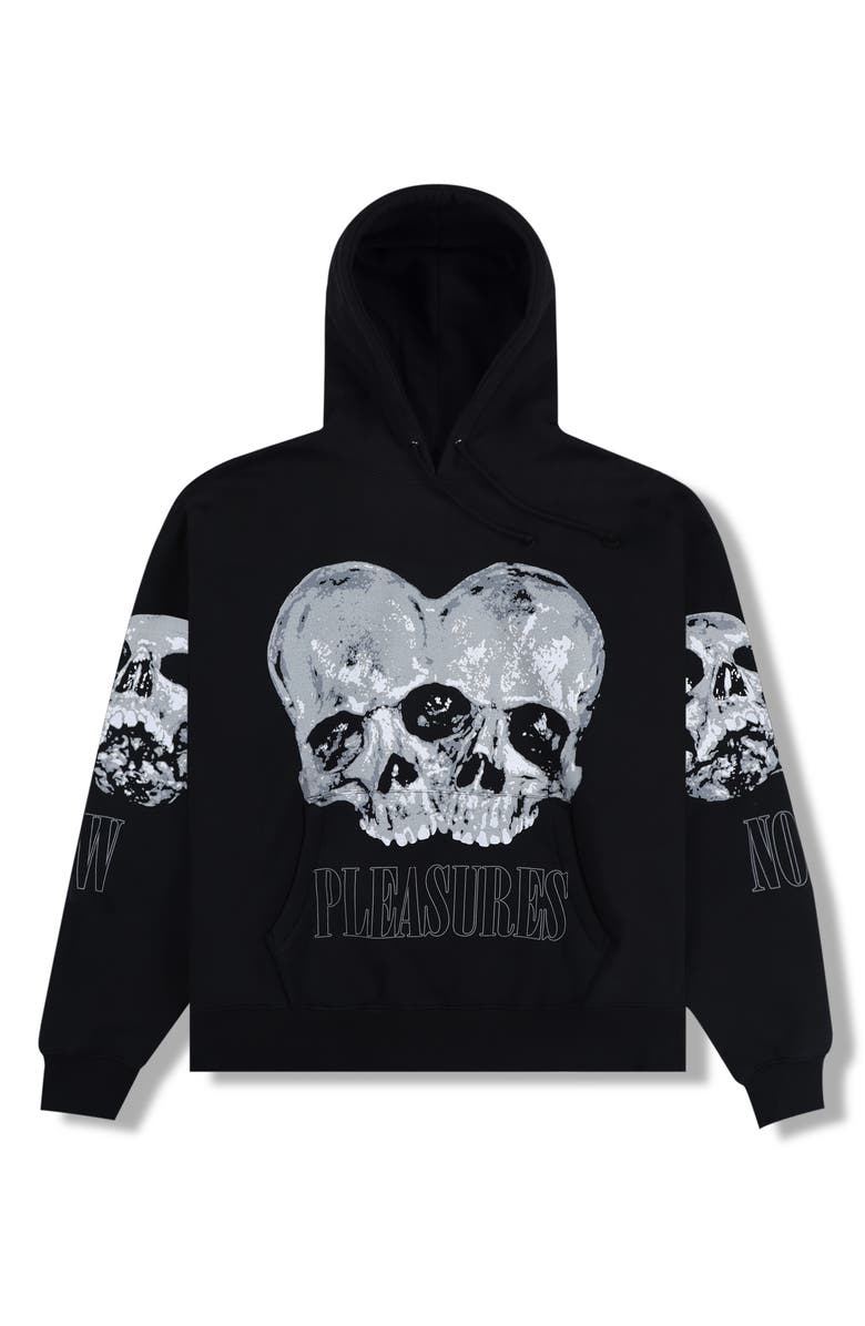 PLEASURES Double Skull Graphic Hoodie, Alternate, color, 