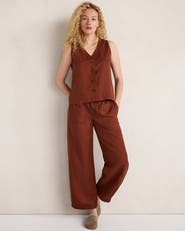 Haven Well Within Linen Blend Dobby Belted Balloon Pants