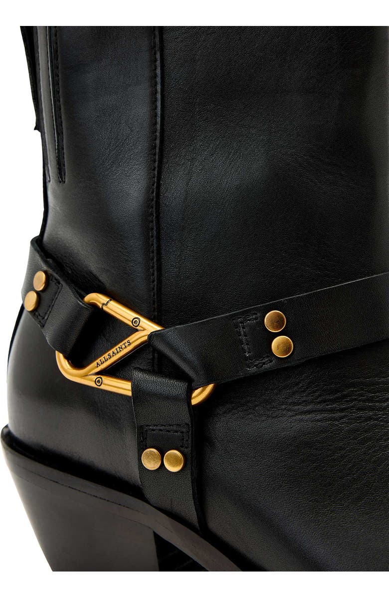 AllSaints Fox Moto Bootie, Alternate, color, Black