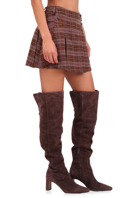 Avec Les Filles Plaid Pleated Miniskirt In Multi