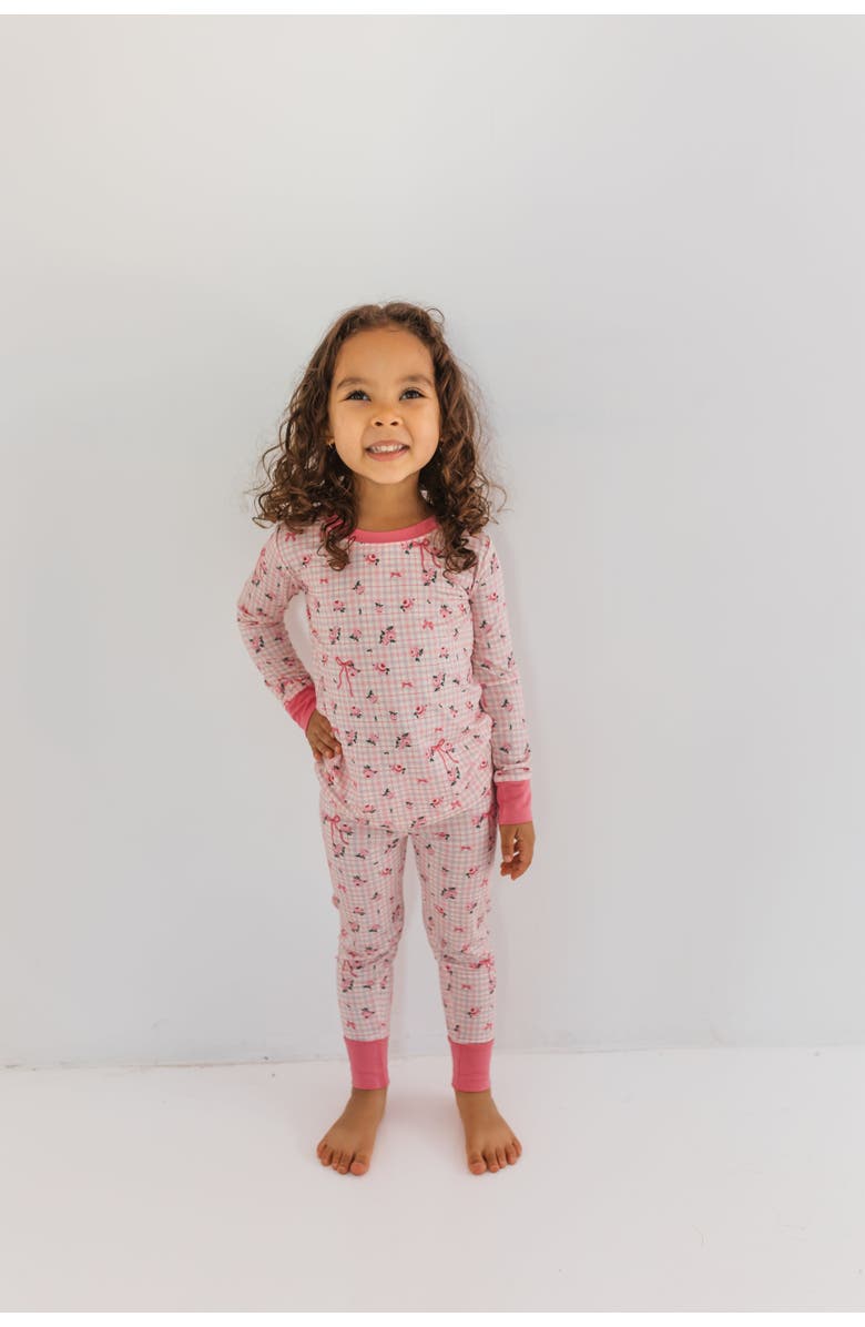 In My Jammers Charlotte Two-Piece Sleepwear Set, Main, color, Pink Floral Plaid