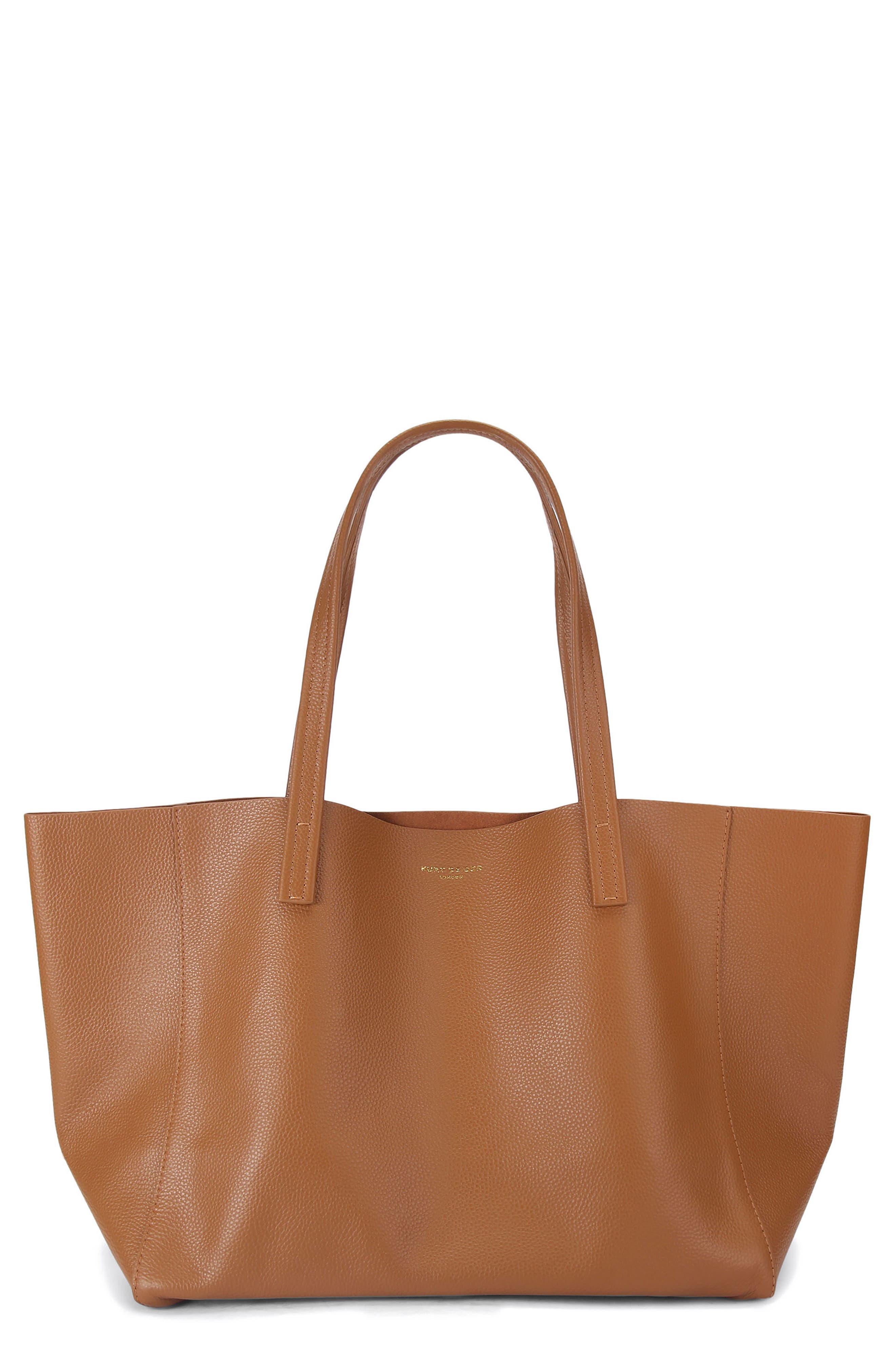 Kurt Geiger London Violet Leather Hobo Bag, Main, color, Light/ Pastel Brown