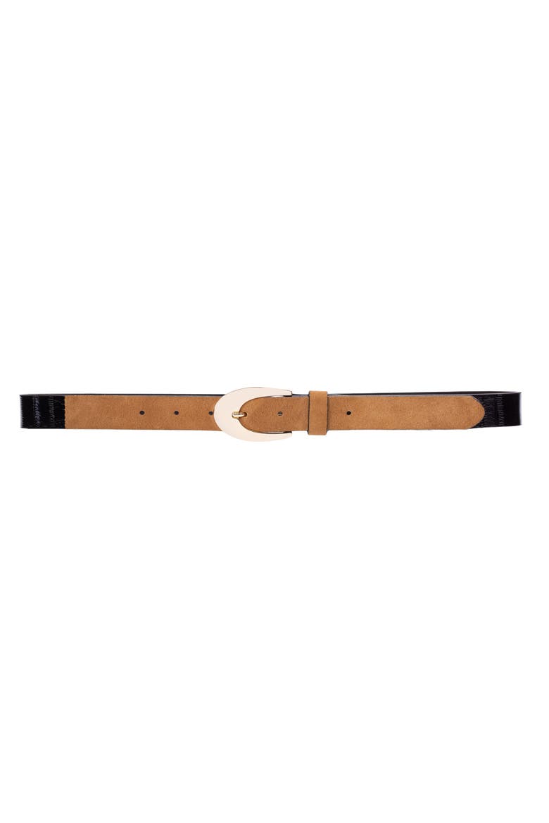 Tease Belt, Main, color, Latte Suede and Black