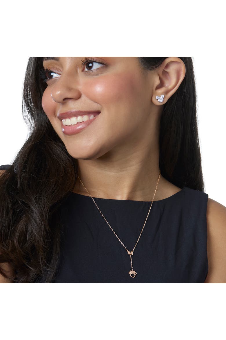 Minnie Mouse Necklace - 18-Inch Minnie Mouse Y, Alternate, color, Pink Gold
