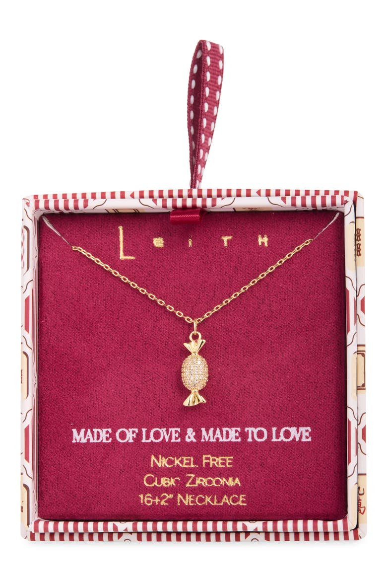 Candy Pendant Necklace, Main, color, CLEAR- GOLD