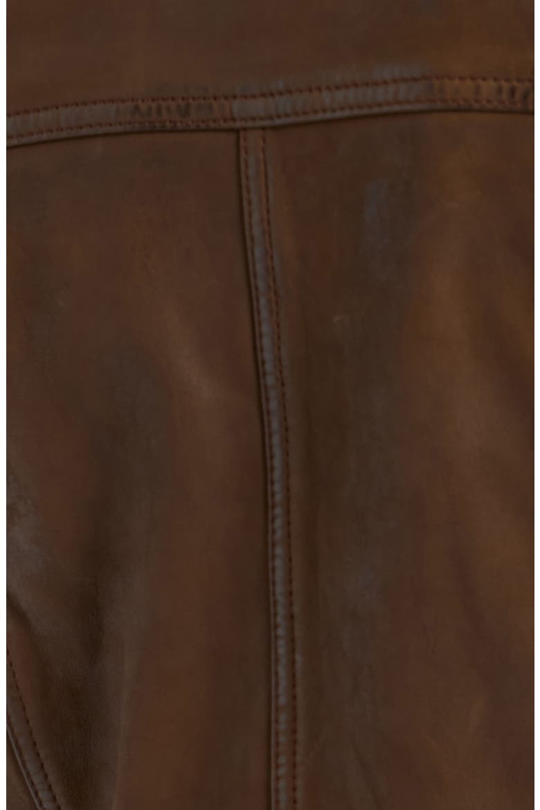Klara Leather Jacket, Alternate, color, DARK WHISKEY