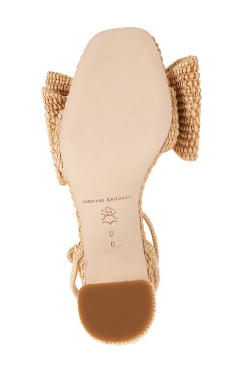 Loeffler Randall Carmen Woven Bow Ankle-strap Sandals In Natural