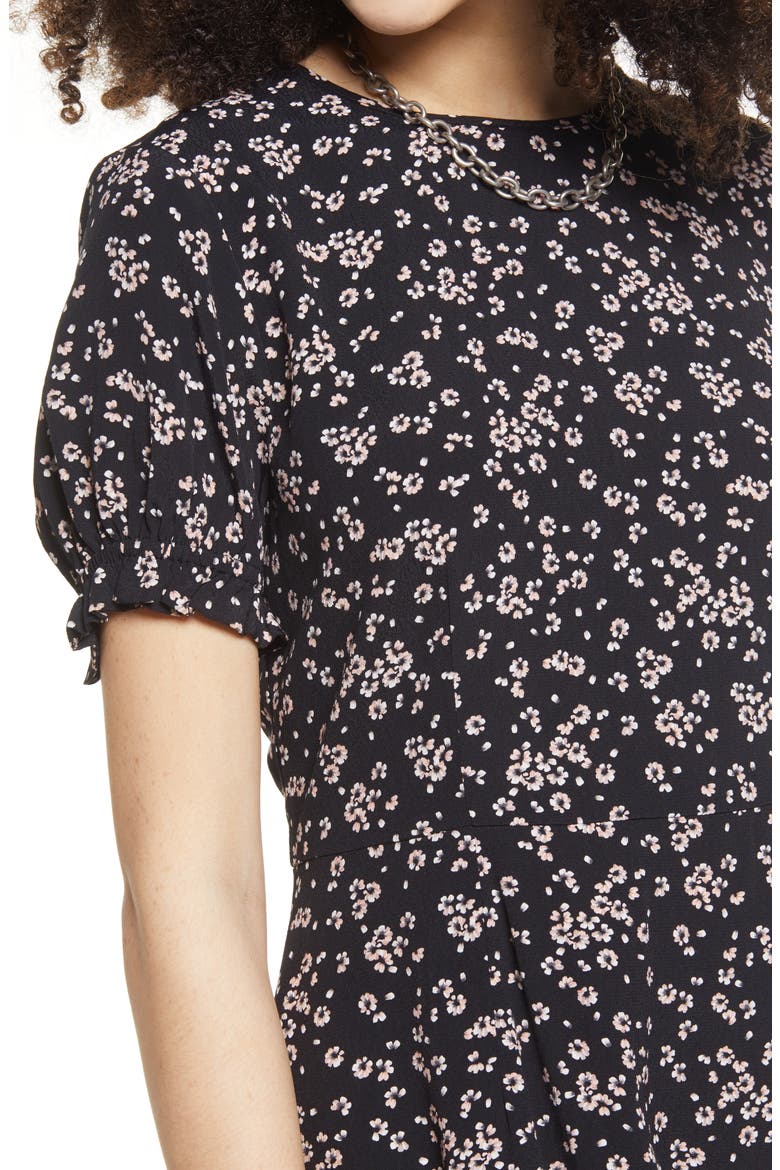 Skater Dress, Alternate, color, BLACK TOSS FLORAL