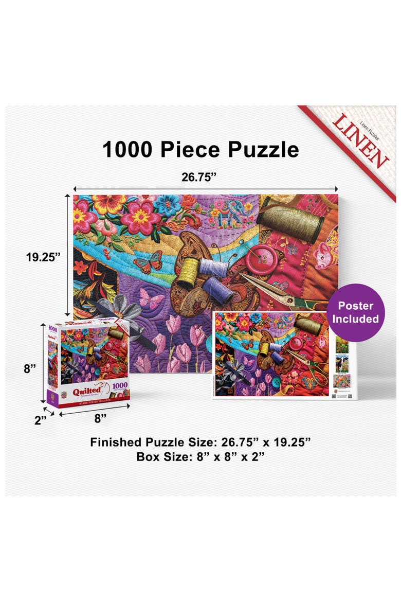 Patchwork Gardens 1000 Piece Puzzle, Alternate, color, Multicolor