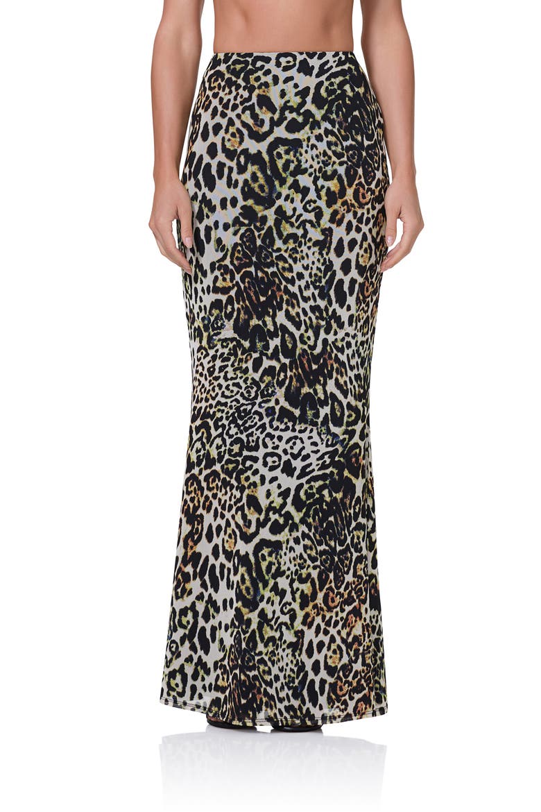 Tegan Print Maxi Skirt, Main, color, FALL ANIMAL