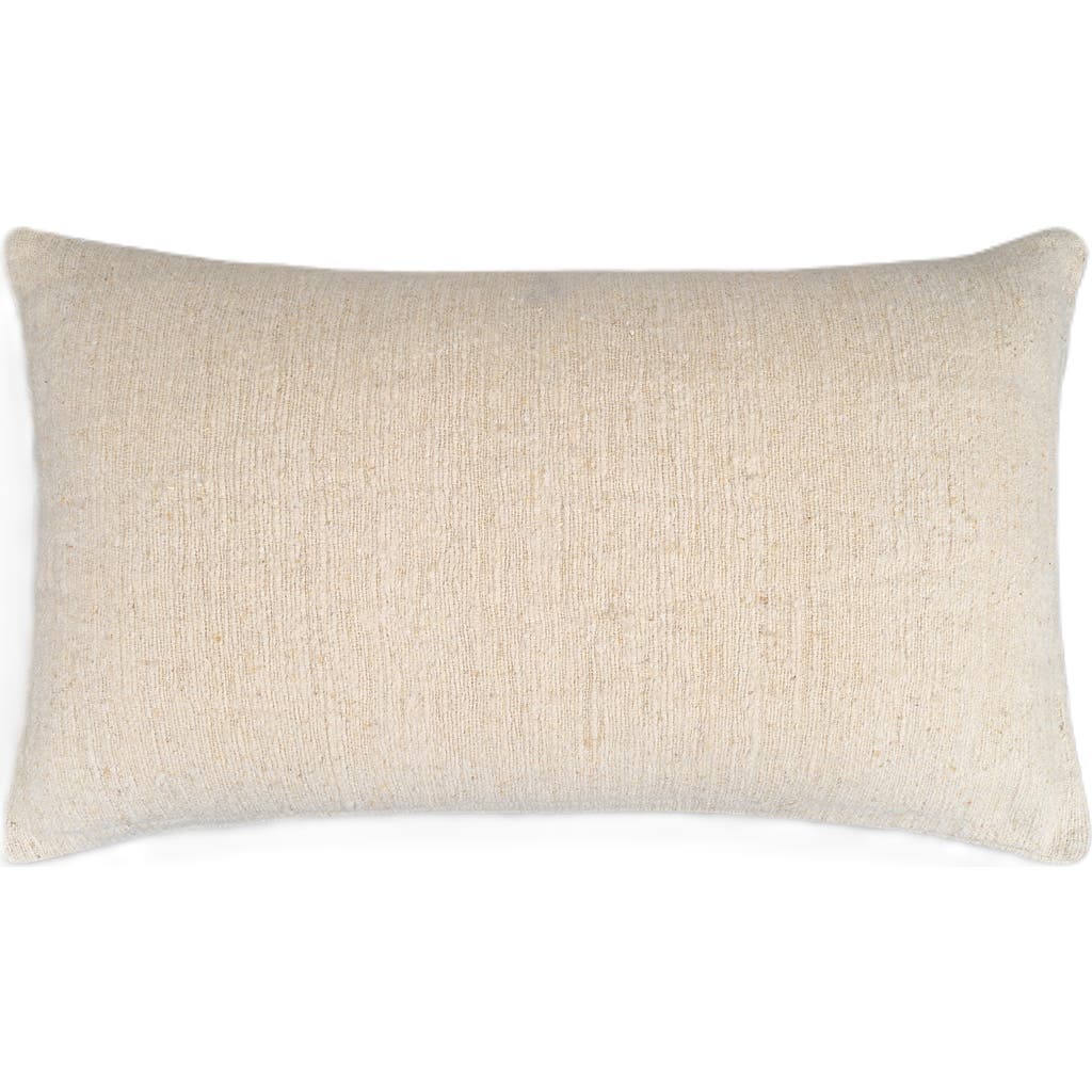 Naki & Ssam Natural Harmony Cotton Nettle Solid Throw & Lumbar Pillow In Neutral