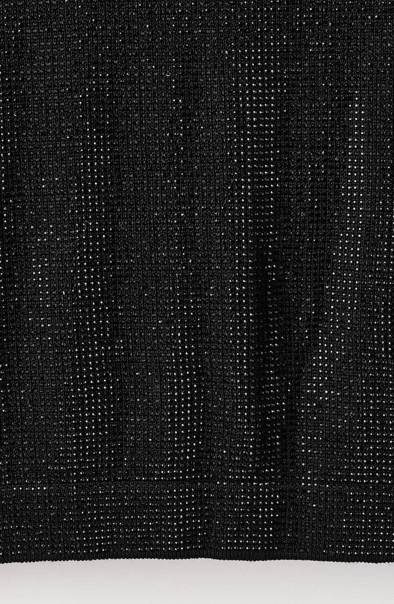 MANGO x Kaia Gerber Crystal Embellished Long Sleeve Crop Top, Alternate, color,