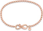 DELMAR Infinity Symbol Bead Link Bracelet