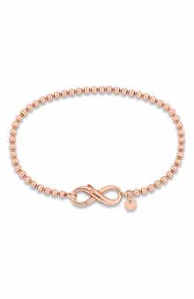 DELMAR Infinity Symbol Bead Link Bracelet