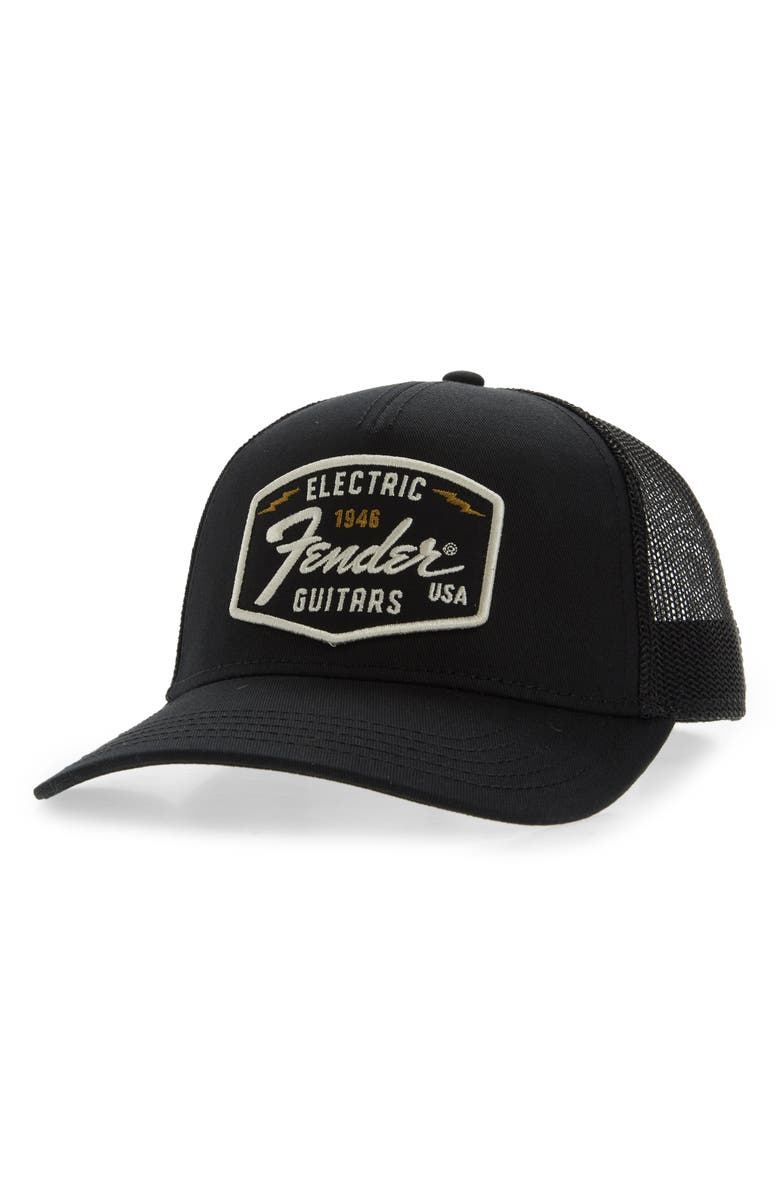 American Needle Fender Trucker Hat, Main, color, Black