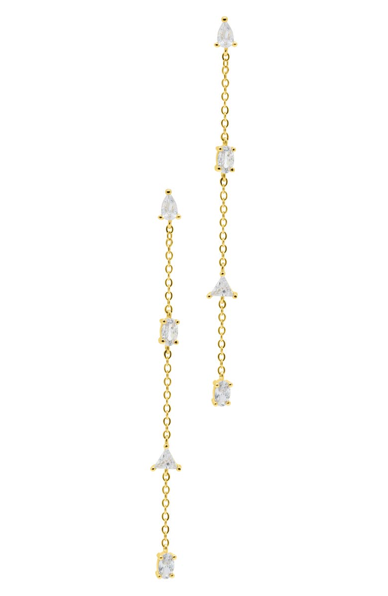 Adornia CZ Chain Sweeper Earrings, Alternate, color, Gold