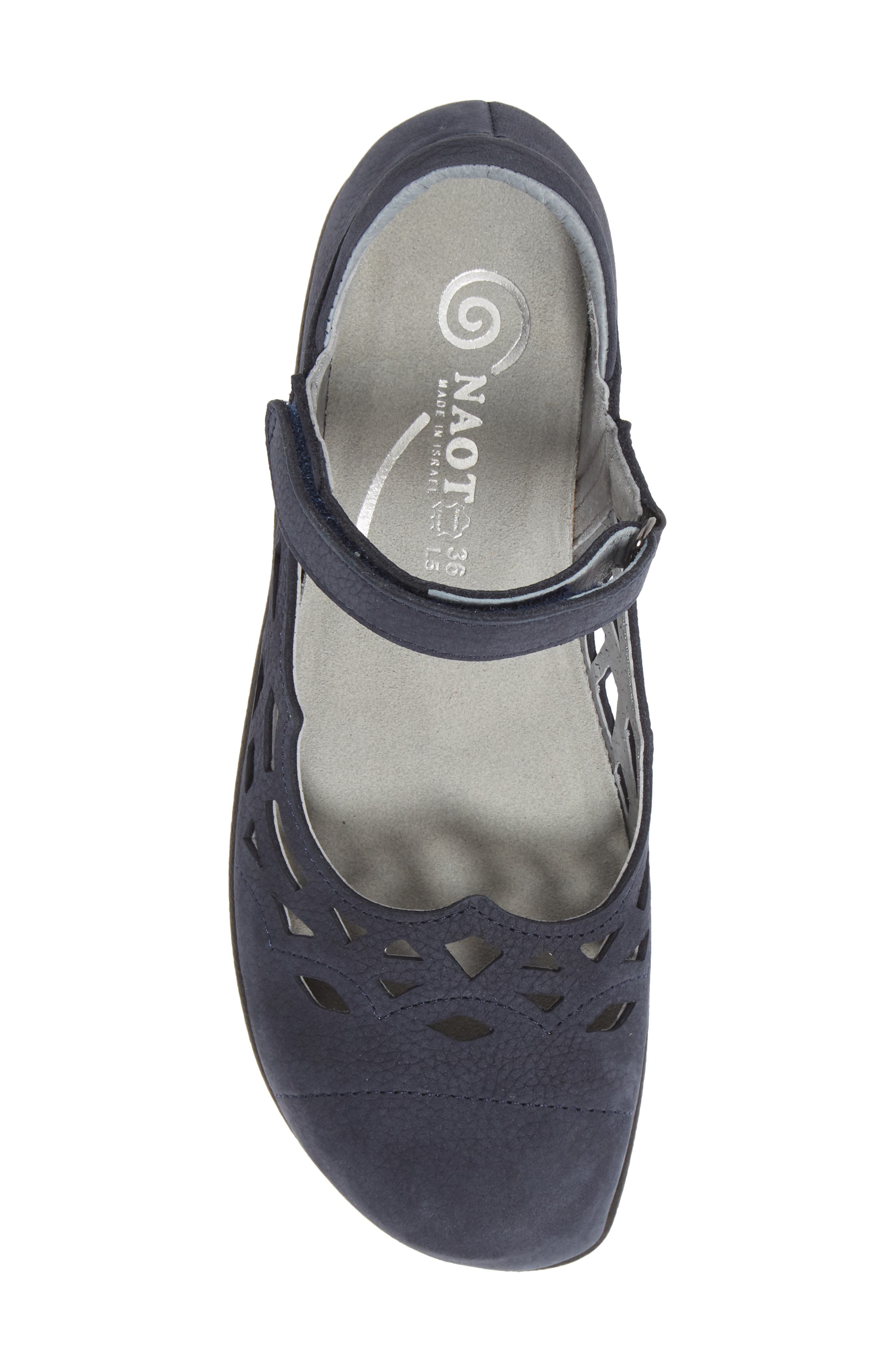Agathis Mary Jane Flat, Alternate, color, NAVY VELVET NUBUCK LEATHER