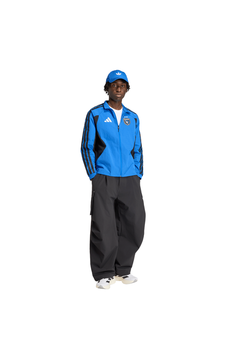 Men's adidas  Blue San Jose Earthquakes 2026 Anthem Raglan Full-Zip Jacket, Alternate, color, Blue