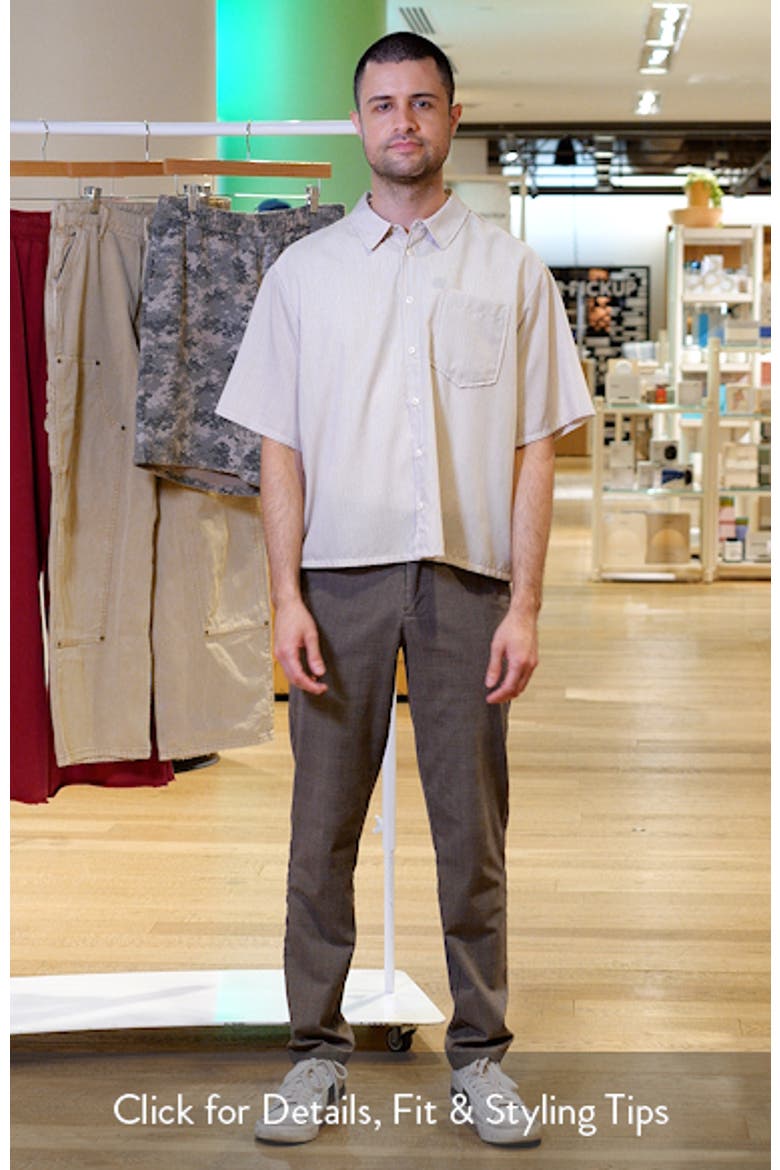 Banquet Stripe Short Sleeve Button-Up Shirt video
