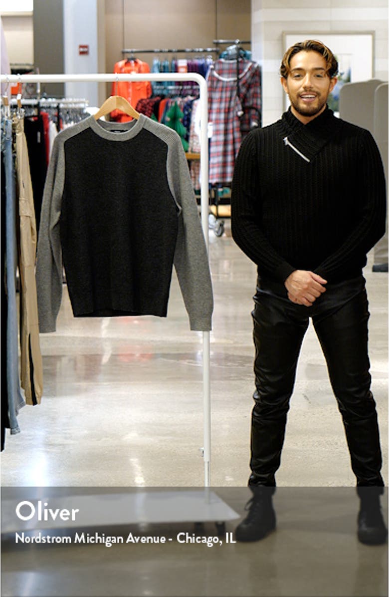 Toby Colorblock Wool & Cashmere Crewneck Sweater, sales video thumbnail