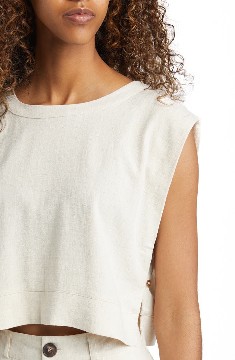 BP. Muscle Crop Woven Top, Alternate, color, 