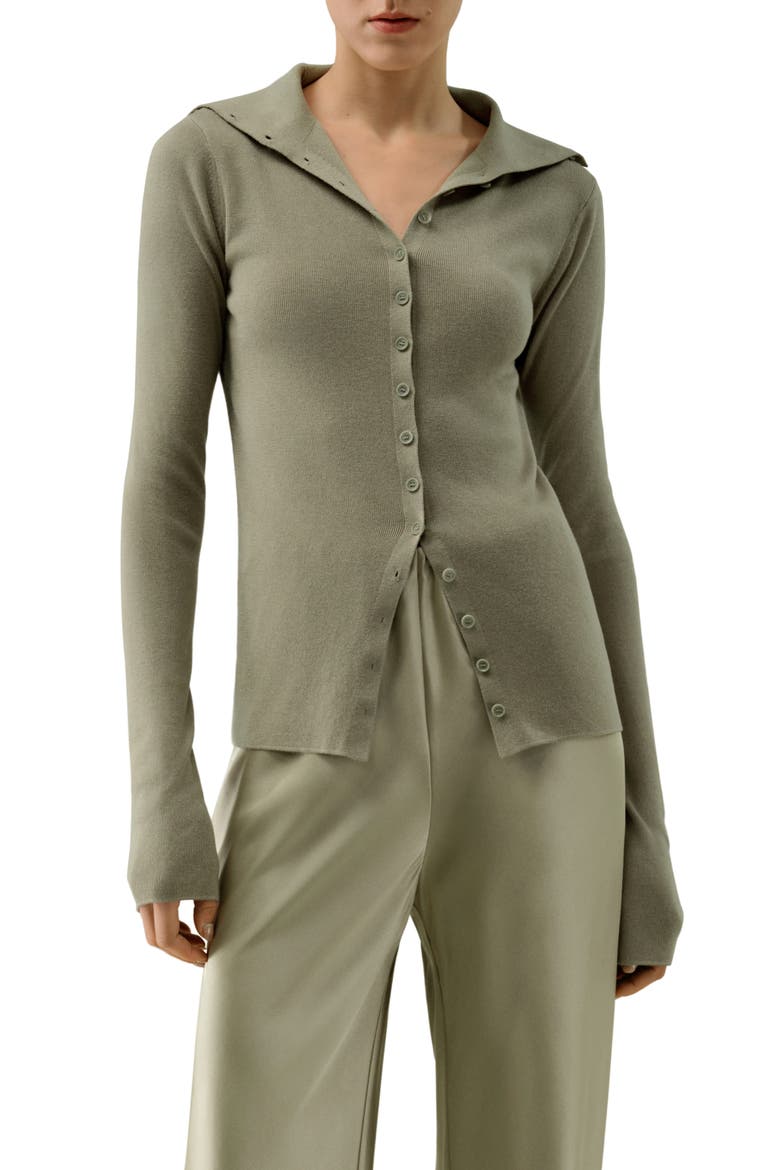 Women's Slim Fit Silk Cashmere Sweater, Main, color, Artichoke