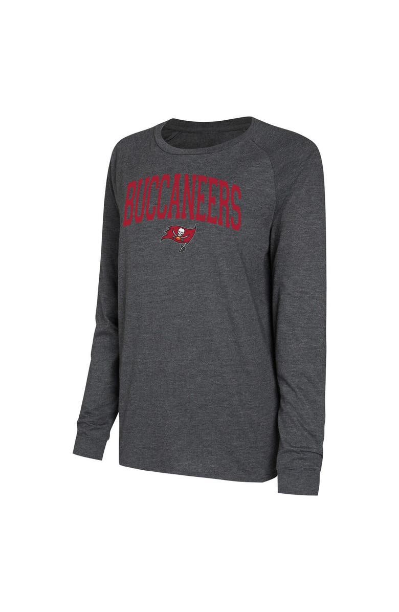 CONCEPTS SPORT Women's Concepts Sport Red/Black Tampa Bay Buccaneers Raglan Long Sleeve T-Shirt & Shorts Lounge Set, Alternate, color, 