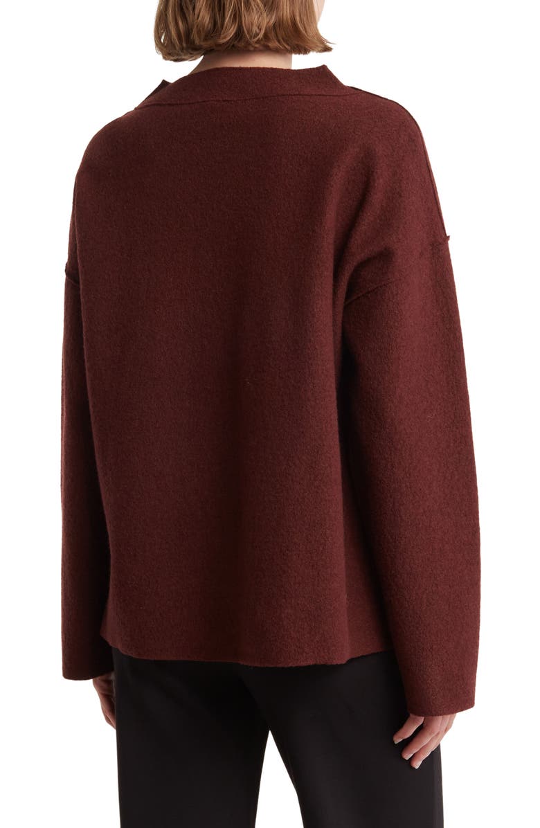 Eileen Fisher Funnel Neck Wool Sweater, Alternate, color, 