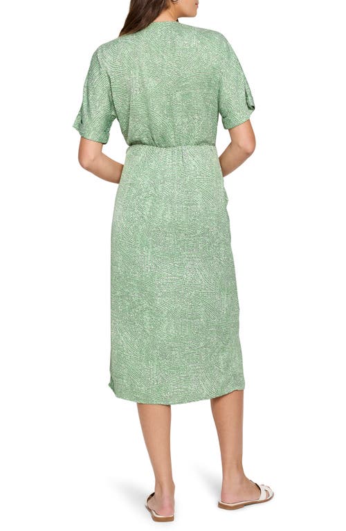 Nic + Zoe Nic+zoe Swirling Sands Wren Wrap Dress In Green Multi