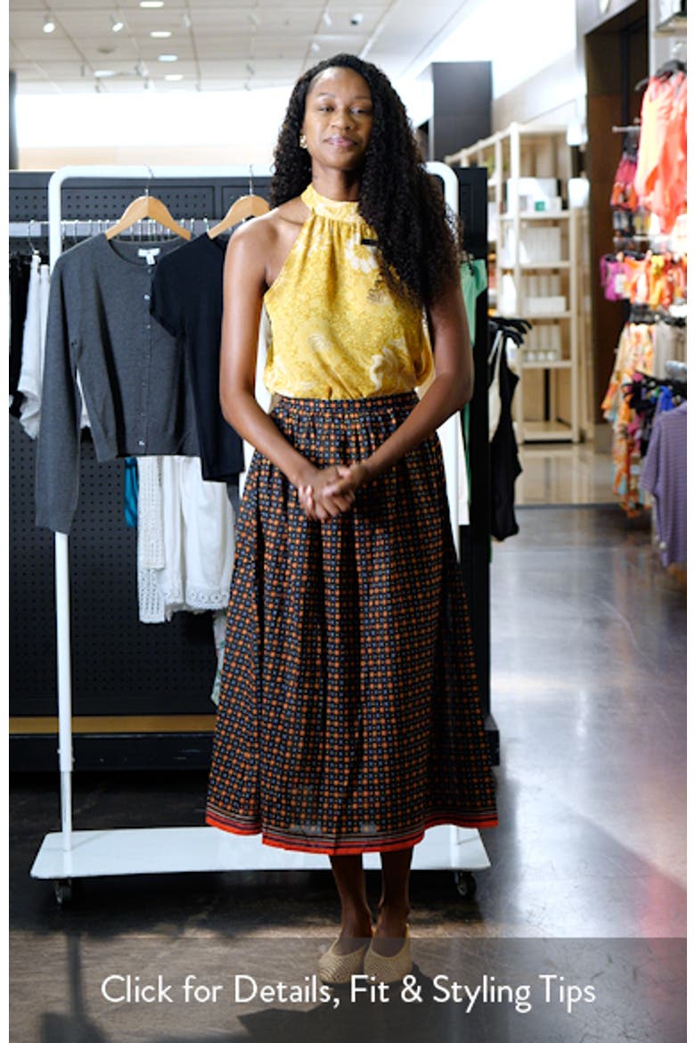 Marciette Foulard Print Organic Cotton Maxi Skirt video