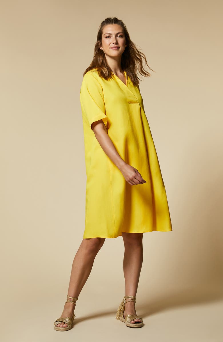 Marina Rinaldi Tencel<sup>®</sup> Lyocell & Linen Flared Dress, Alternate, color, 